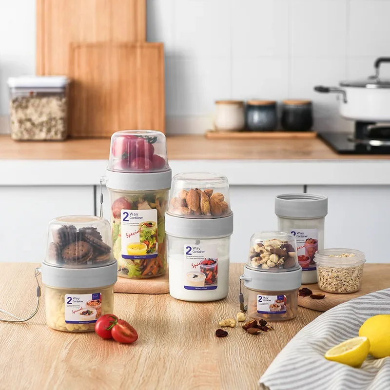Meal Prep Yogurt Containers - 아침식사 오트밀 시리얼 견과류 요거트 샐러드