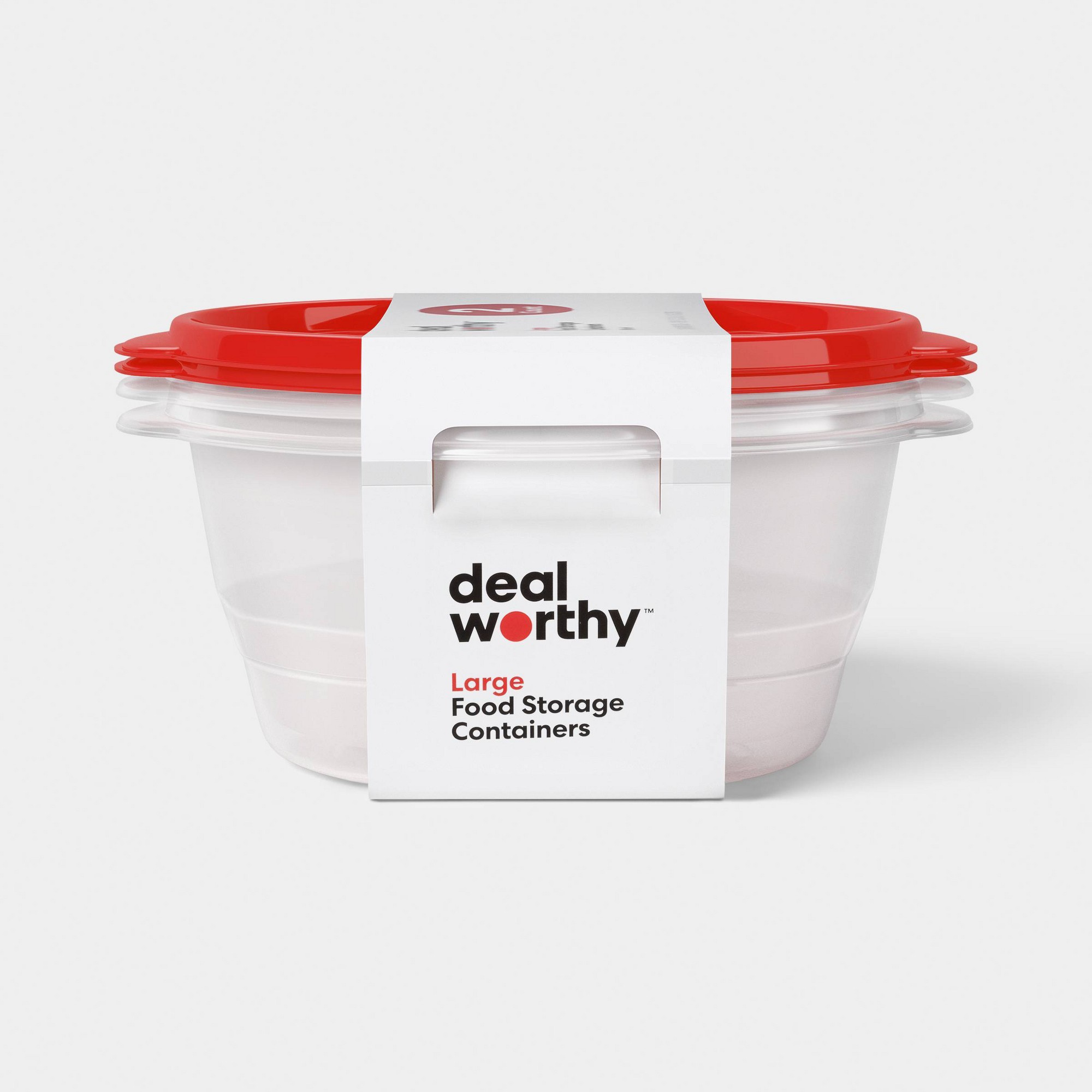 Meal Prep Containers - 2캐럿 대형 원형 식품 보관 용기