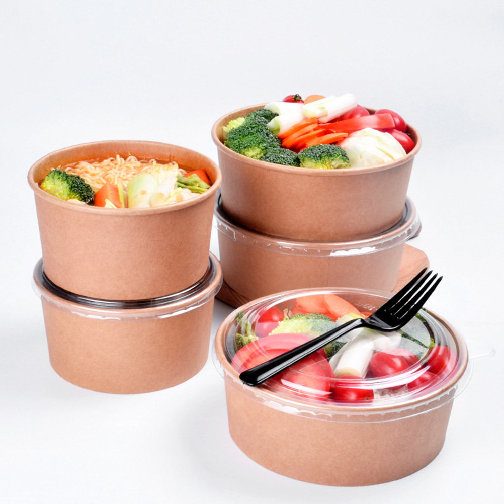 Meal Prep Containers - 20개 크라프트 종이 그릇, 새지 않는