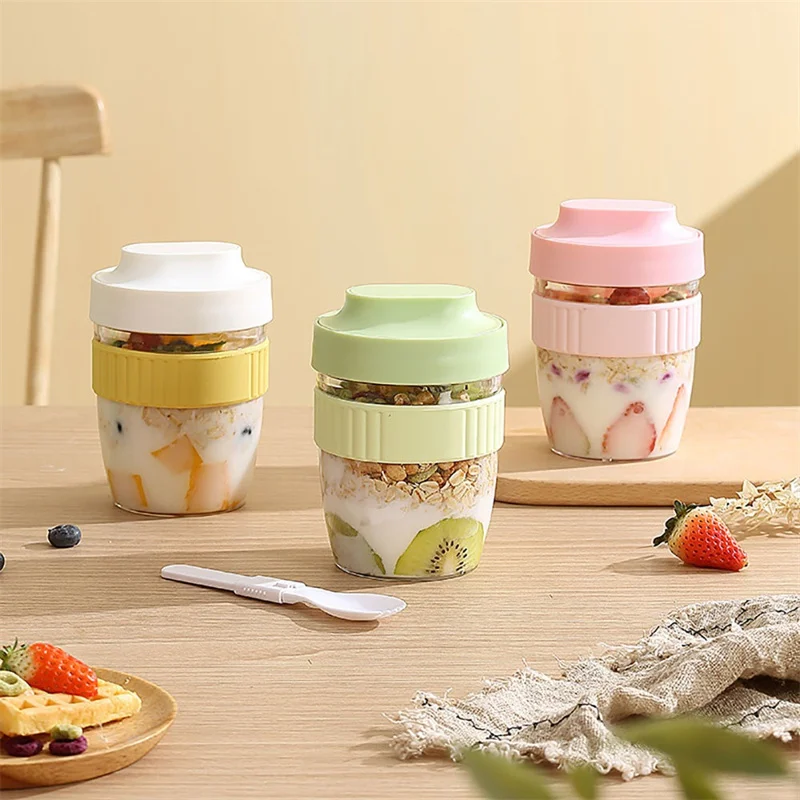 Meal Prep Yogurt Containers - 480/570ml 아침 식사 컵 휴대용 오트밀