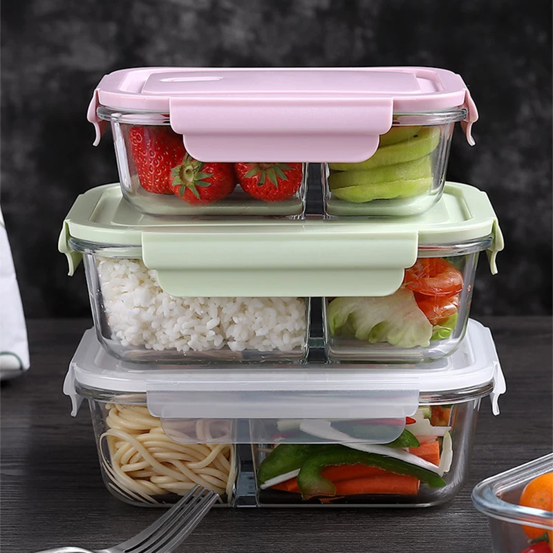 뚜껑이 있는 유리 도시락 상자, 밀폐 신선도 유지 상자 - Meal Prep Glass Containers With Lids 리뷰 및 가격