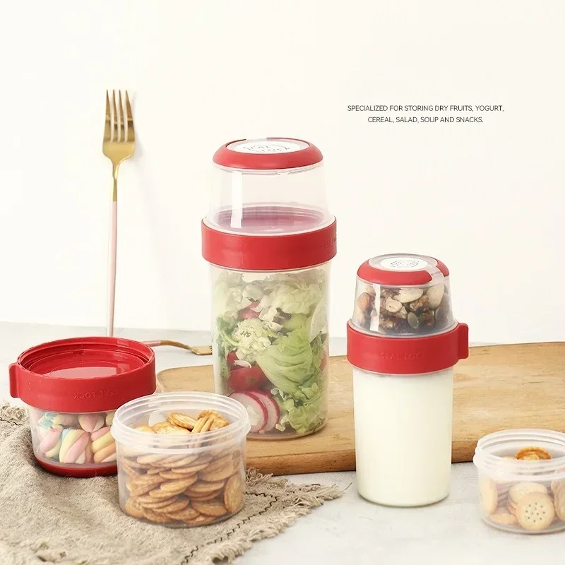 더블 레이어 봉인 된 구획 크리스퍼 상자 오트밀 너트  - Meal Prep Yogurt Containers 리뷰 및 가격