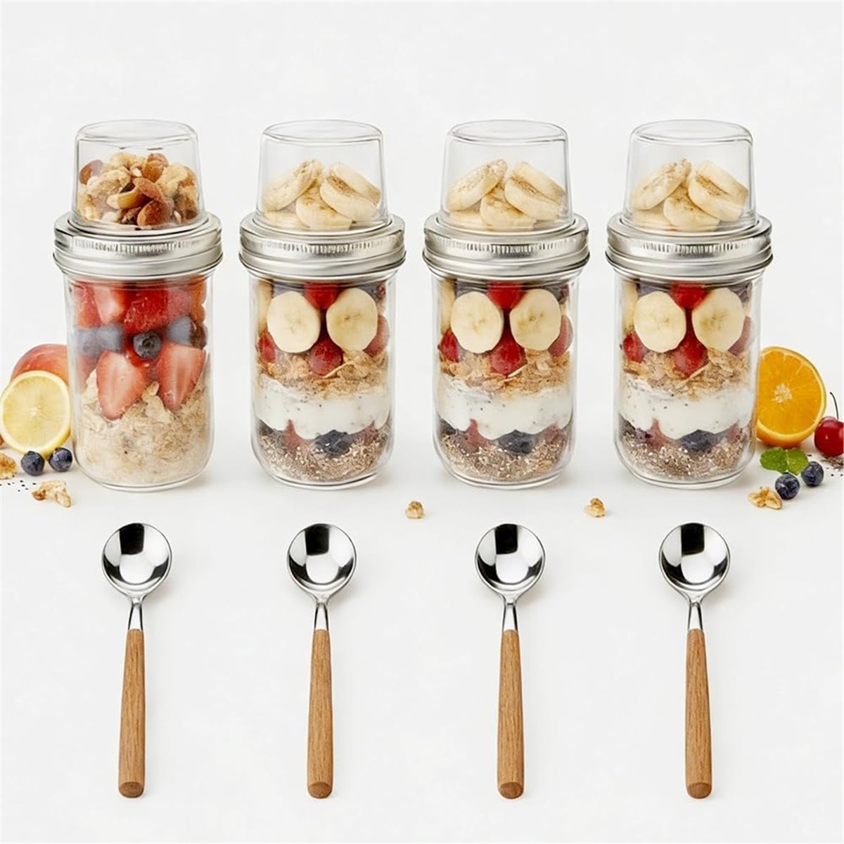 BAAE 오버나이트 오트 컨테이너(뚜껑 포함), 건식  - Meal Prep Glass Containers With Lids 리뷰 및 가격