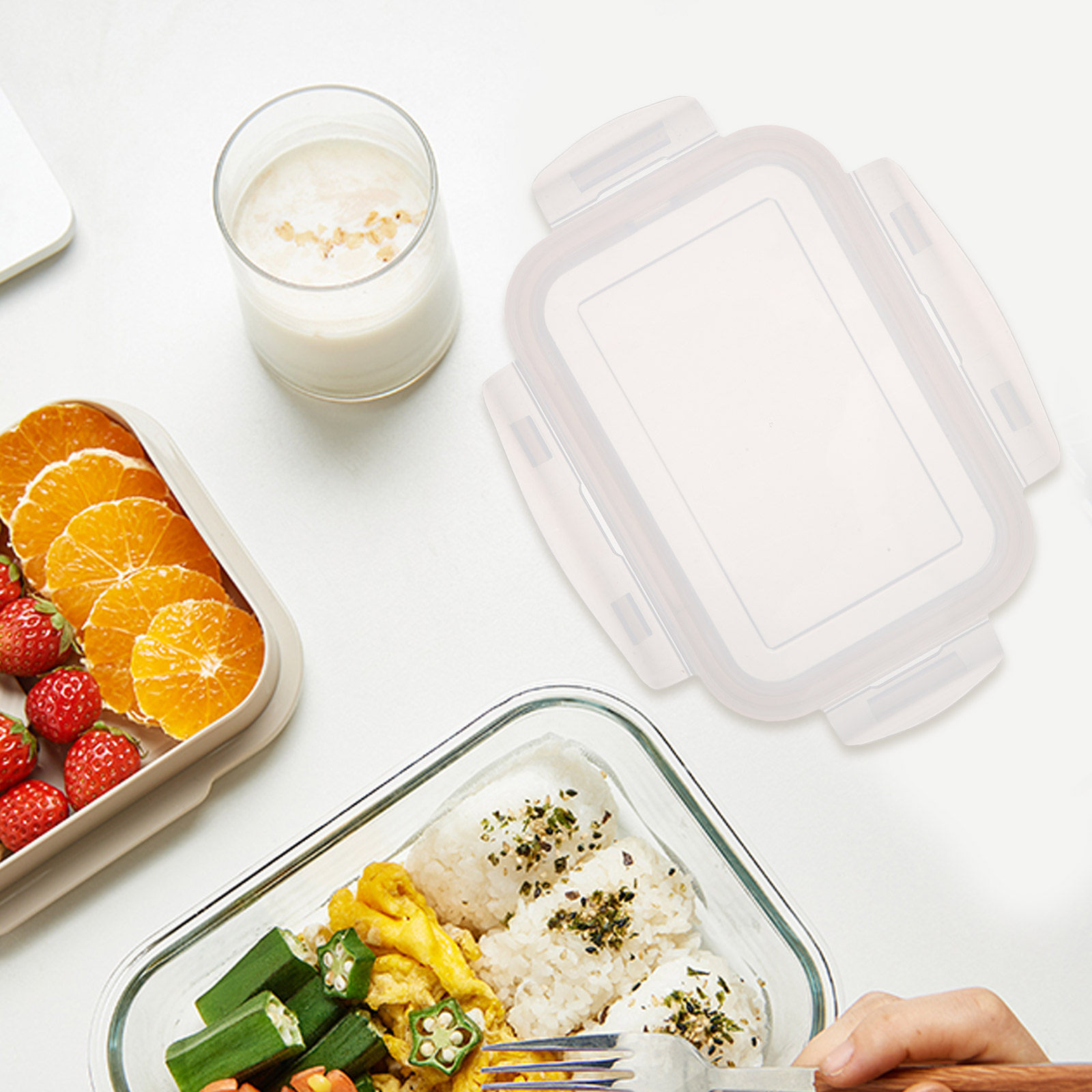밀폐형 직사각형 용기 뚜껑 실리콘 씰 누수 방지 유리  - Meal Prep Glass Containers With Lids 리뷰 및 가격