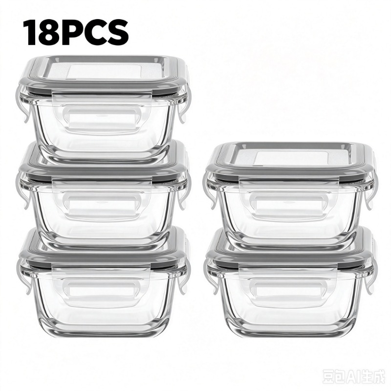 유리 식품 보관 용기 세트 18개, 밀폐형 스냅락 뚜껑 - Meal Prep Glass Containers With Lids 리뷰 및 가격