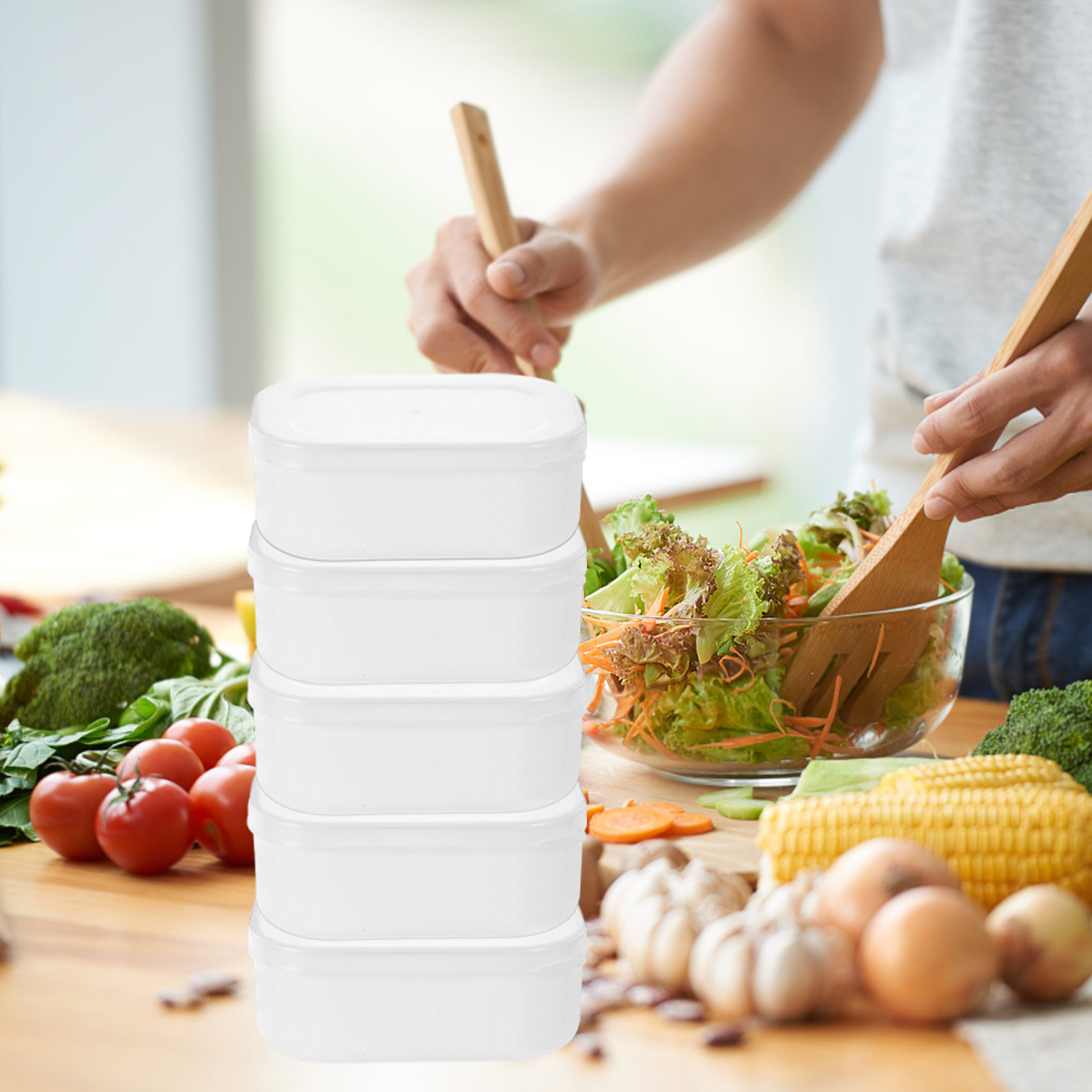 5Pcs 쌀알 보관 상자 쌓을 수 있는 냉동 가능 식품 - Meal Prep Healthy Lunch 리뷰 및 가격