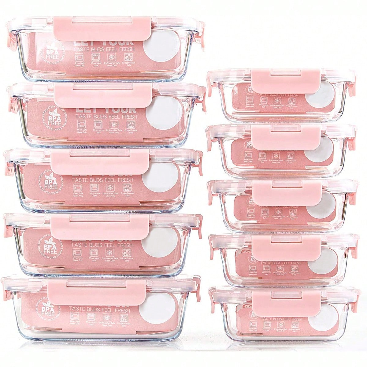 10팩 유리 밀프렙 용기, 뚜껑이 있는 밀폐형 식품 보 - Meal Prep Containers 리뷰 및 가격