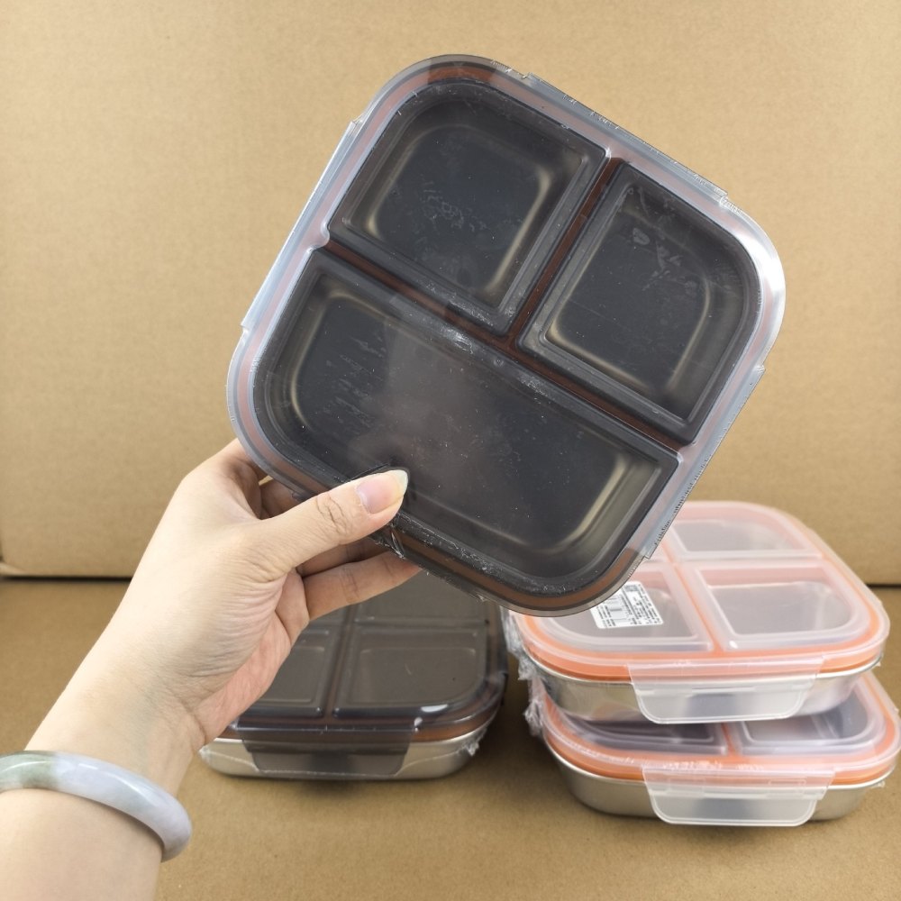 직사각형 304 스테인레스 스틸 도시락 상자 분할된 식 - Meal Prep Healthy Lunch 리뷰 및 가격