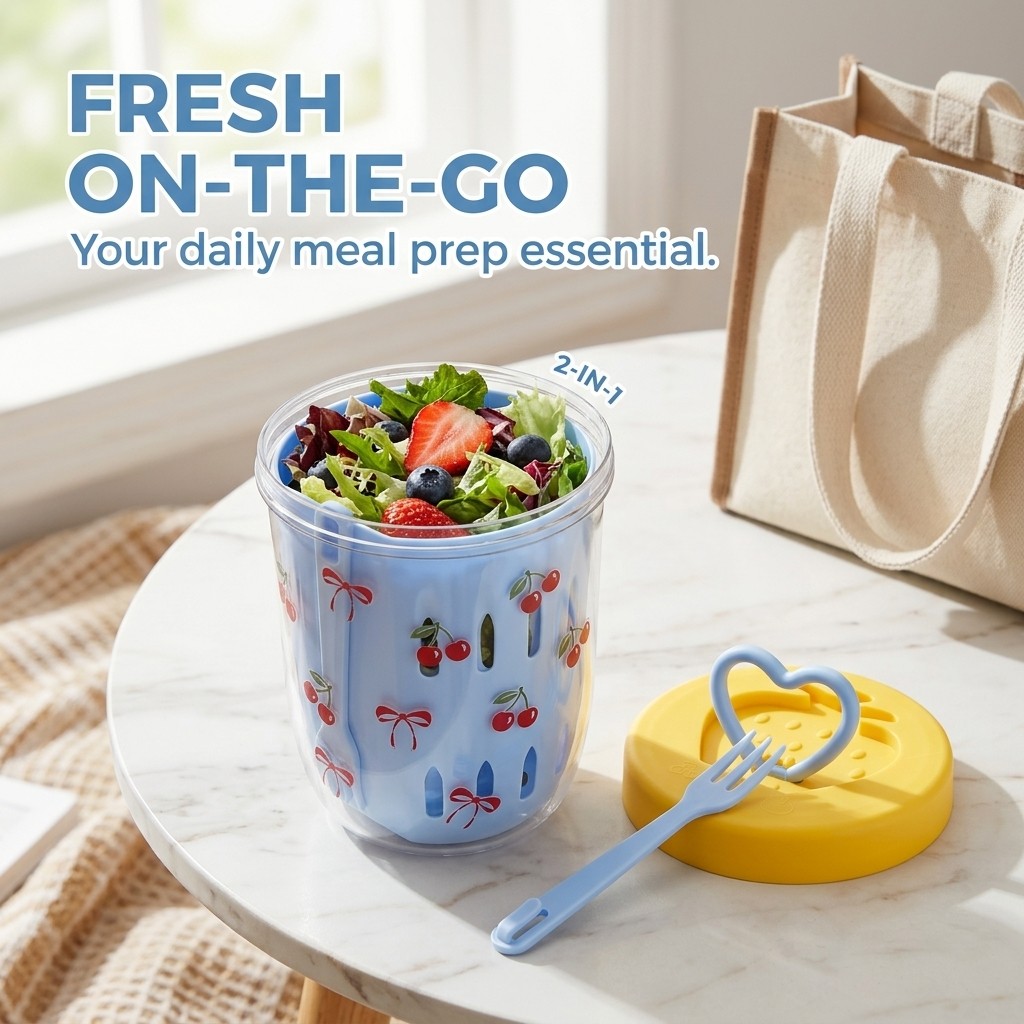 플라스틱 샐러드 용기(뚜껑 포함, 스트레이너 포함) 도 - Meal Prep Yogurt Containers 리뷰 및 가격