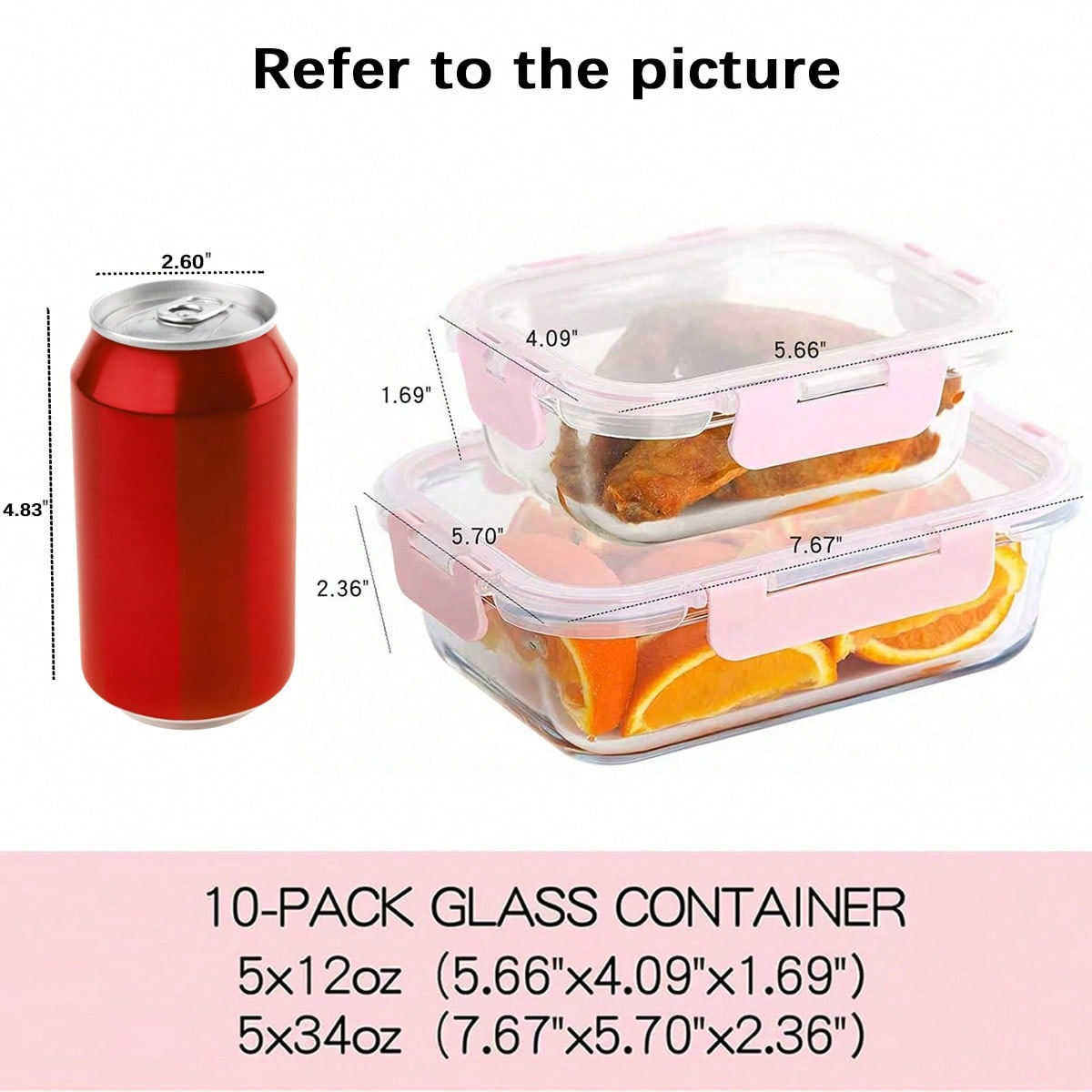 10개 세트 유리 식품 보관 용기, 모던한 투명 디자인 - Meal Prep Glass Containers With Lids 리뷰 및 가격